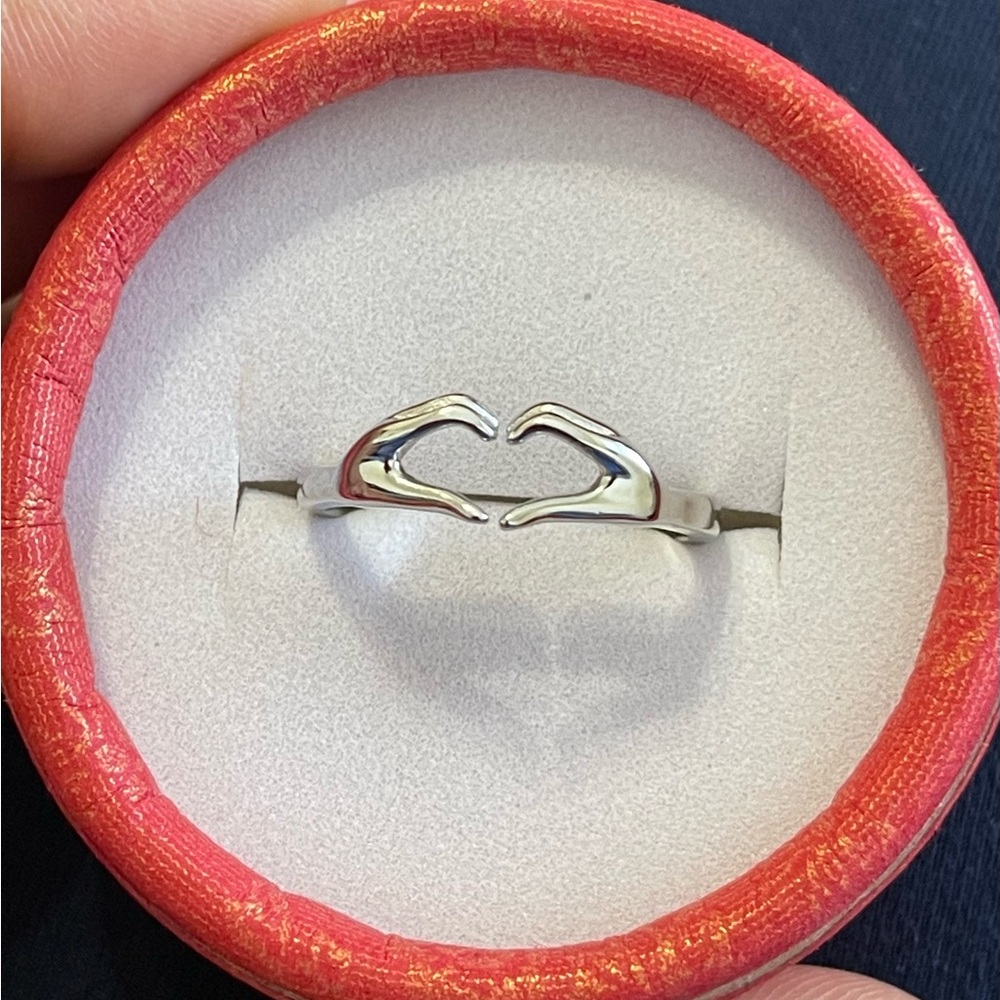 Solid 925 Sterling Heart Ring